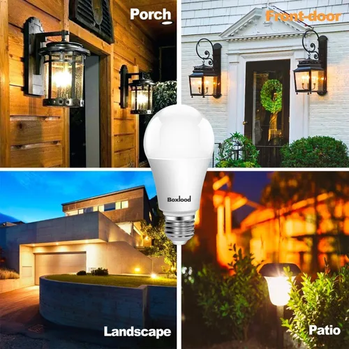 Miniatura 6 de Bombillas de luz del atardecer al amanecer, sensor de luz de fotocélula integrado, encendido/apagado automático, base E26 9W equivalente a 60 W