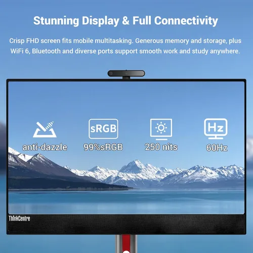 Miniatura 5 de Lenovo ThinkCentre Neo 30a 23.8" FHD Business All-in-One, Intel Core i5-13420H, 16GB RAM, 512GB SSD, teclado y ratón con cable, RJ-45, HDMI, Wi-Fi