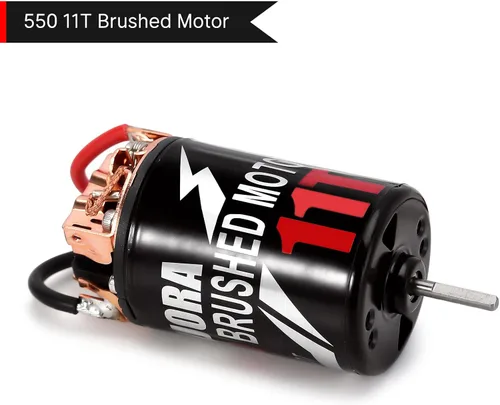 Miniatura 2 de INJORA 550 Motor cepillado impermeable de 3 ranuras 11T 0.669 in motor de eje largo para escala 1/10 RC Car Crawler Truck Buggy Axial SCX10 AXI03007