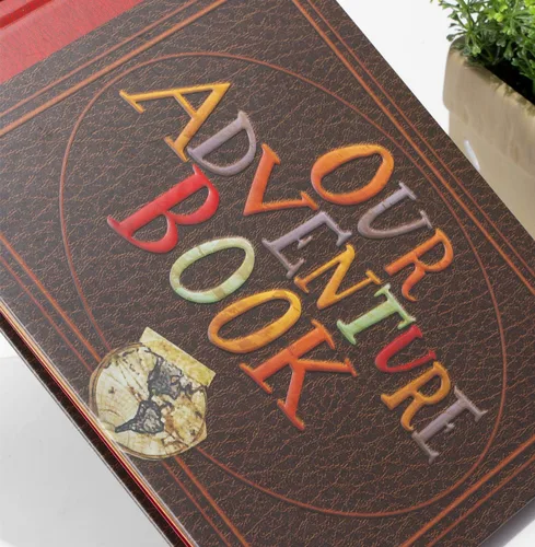 Miniatura 3 de Álbum de Fotos para Scrapbook, Nuestro Libro de Aventuras, Palabras en Relieve Tapa Dura Película Up Álbum de Recortes de Viaje para Aniversario