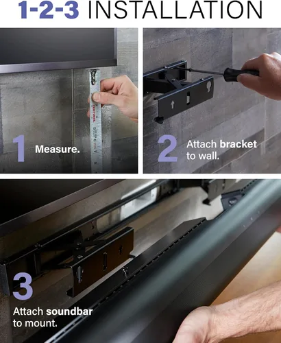 Miniatura 7 de SANUS Soporte de pared extensible para barra de sonido para Sonos Arc y Sonos Arc Ultra Soundbar – Ajuste de profundidad de 5 pulgadas optimizado