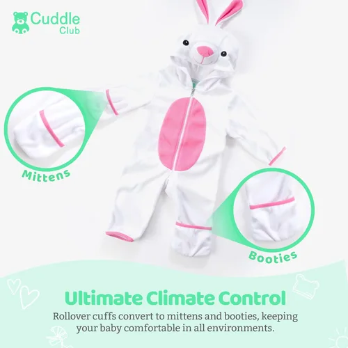 Miniatura 18 de Enterizo de vellón para bebé, rómper de una sola pieza con capucha para niños, ropa para exteriores, chaqueta infantil
