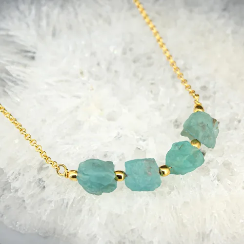 Miniatura 8 de Gempires Natural Raw Bar Crystals Pendant Necklace Handmade Jewelry 22 inch Adjustable Chain