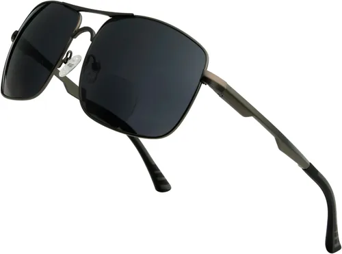 Miniatura 12 de BFOCO Gafas de sol bifocales con bisagras metálicas y sin tornillos para hombre - Sports Bifocal Sunnies (negro brillante) +1.00