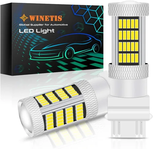 Miniatura 13 de Recién actualizado T25 cuña 3156 3157 focos LED, luces de señal de giro amarilla ámbar, 3157A 3457NA 4157NAK 5702AK 360° súper brillante 3156A 3056