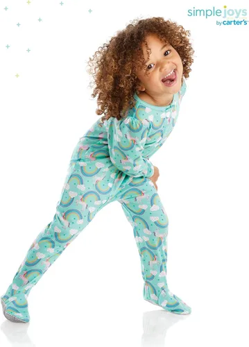 Miniatura 2 de Simple Joys by Carters - Pijama de poliéster con pies para bebé y niño pequeño 3