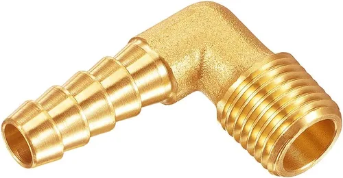 Miniatura 6 de Uenede 3 unids latón 1/2 "NPT macho a 5/8" Barb 90 grados codo rosca manguera manguera accesorios de púas para agua/aceite/gas