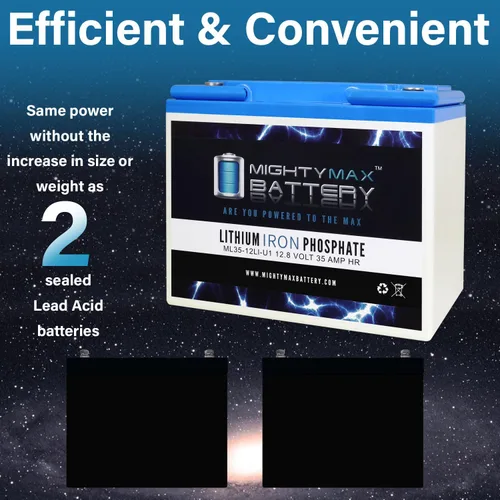 Miniatura 7 de Mighty Max Battery 12V 35AH U1 Lithium Replacement Battery compatible with Casil CA12330 NB - 4 Pack