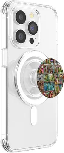 Miniatura 4 de Biblioteca de libros de lectura Cool Book Lover Bookworm PopSockets PopGrip: agarre intercambiable para teléfonos y tabletas PopSockets MagSafe