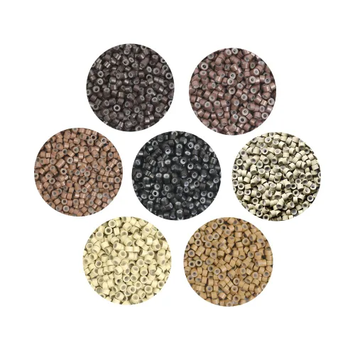 Miniatura 12 de 1000 extensiones de cabello con forro de silicona de 0.197 pulgadas, microenlaces, cuentas de silicona forradas para extensiones de cabello humano