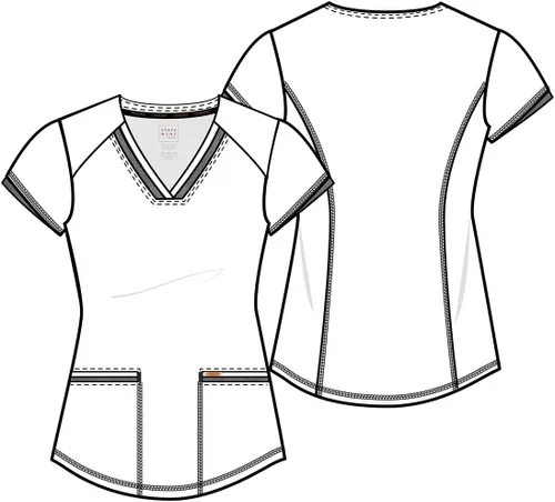 Miniatura 7 de Form Scrubs para mujer, cuello en V elástico de punto CK840