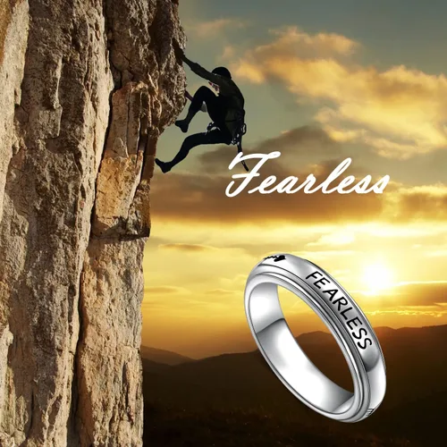 Miniatura 6 de Yearace Anillos giratorios para aliviar la ansiedad, anillo de plata de ley 925 para TDAH y alivio del estrés para mujeres
