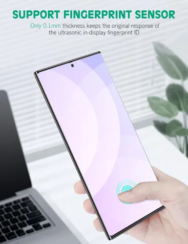 Miniatura 4 de apiker Paquete de 4 protectores de pantalla compatibles con Samsung Galaxy Note 10 Plus, película de TPU suave, compatible con sensor de huellas
