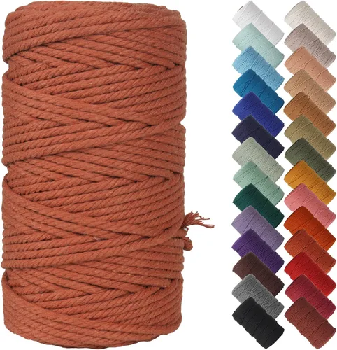Miniatura 144 de NOANTA - Cuerda de macramé color beige natural, 1/8 pulgadas (3 mm) x 109 yardas (100 metros), cuerda de algodón colorido para colgar en la pared