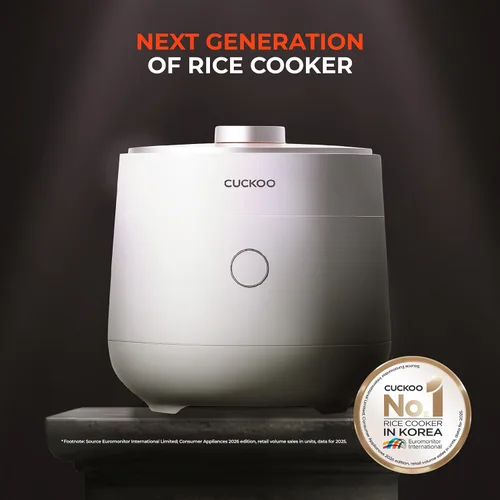 Miniatura 2 de CUCKOO Olla arrocera a presión doble de 6 tazas sin cocer / 12 tazas cocidas con tecnología de calentamiento por inducción, sistema de presión