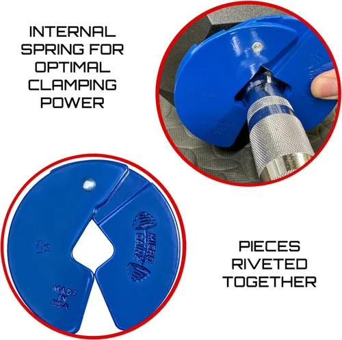 Miniatura 4 de Micro Gainz - Placa fraccional para mancuernas de 1.25lb, ideal para micro cargas, (elige color) juego de 4 placas fraccionales, diseñadas para Azul