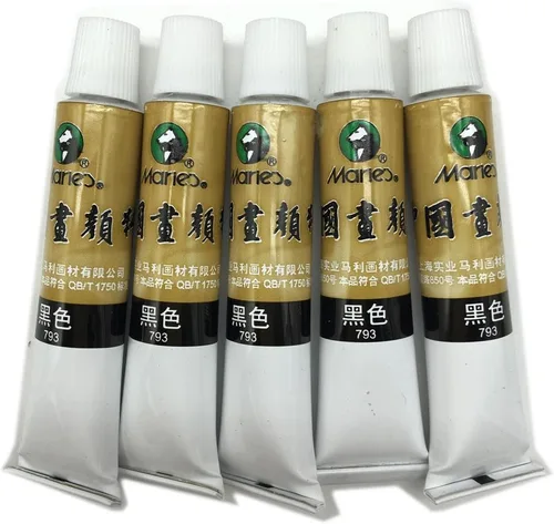 Miniatura 19 de Easyou Dibujo de acuarela de tubos de color de pintura china de gran tamaño de Marie's 0.4 fl oz* 5pcs No. 302 Scarlet