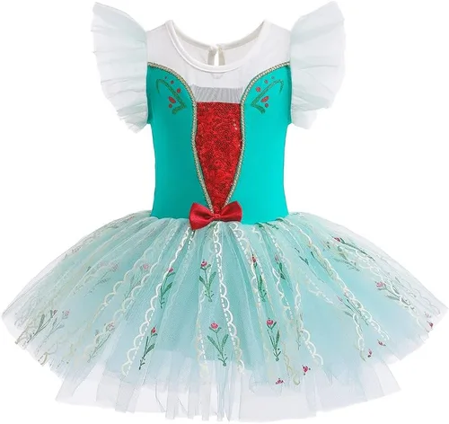 Miniatura 46 de MYRISAM - Maillots de princesa para niñas, tutú de ballet, vestido de bailarina con falda, para cumpleaños, fiesta elegante, disfraces de Halloween