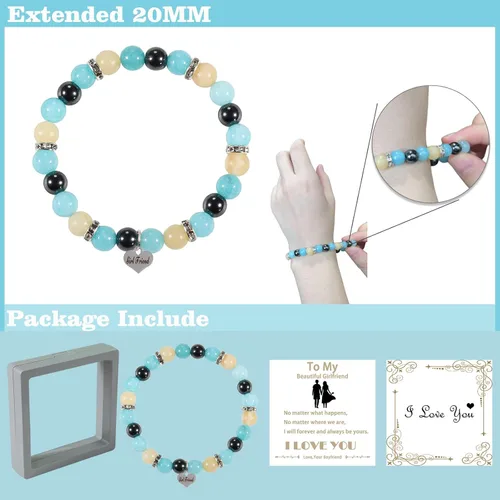 Miniatura 4 de Junyovin Bracelet for Women Inspirational Birthday Thanksgiving Christmas Mother's Day Valentines Appreciation Natural Stone Bracelets Gifts for Mom