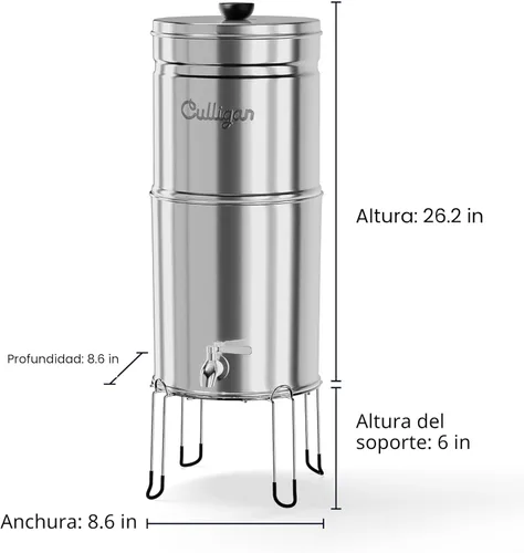 Miniatura 8 de Culligan MaxClear - Sistema de filtro de agua por gravedad de 2.25 galones, elimina microplásticos, PFAS y plomo, certificado NSF/ANSI, filtro