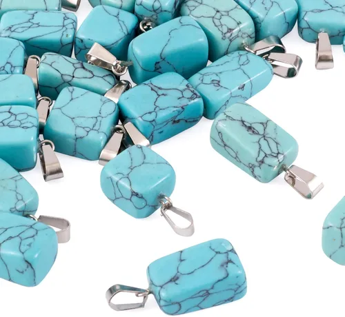 Miniatura 22 de Beadthoven - 24 dijes de piedras preciosas irregulares naturales, piedras curativas mixtas, chakras, reiki, pepita, piedras preciosas para hacer