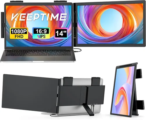 Miniatura 11 de KEEPTIME Monitor portátil 4K de 13.3 pulgadas 3840 x 2160 UHD USB-C HDMI, monitor para laptop, 100% sRGB IPS pantalla de juegos para computadora HDR