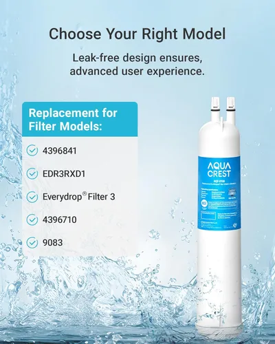 Miniatura 3 de AQUA CREST EDR3RXD1 Reemplazo para 4396841, Filtro Everydrop® 3, 4396710, Kenmore® 46-9083, 46-9030, Filtro de agua para refrigerador, 1 Filtro