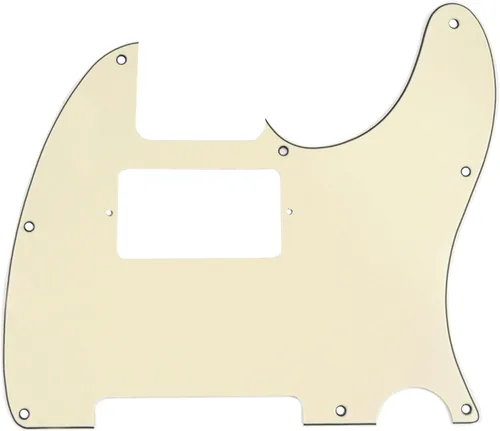 Miniatura 11 de Musiclily - Golpeador de 8 agujeros, humbucker, para Fender Telecaster estadounidense/mexicana de estilo moderno, guitarra eléctrica, 1 capa, negro