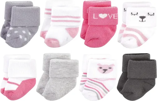 Miniatura 130 de Hudson Baby - Calcetines de algodón para bebés recién nacidos y Terry para niñas bebés