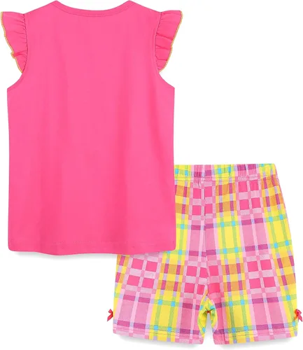 Miniatura 2 de Conjunto de ropa de verano para niña, 100% algodón, camisa y pantalones cortos, con apliques de dibujos animados