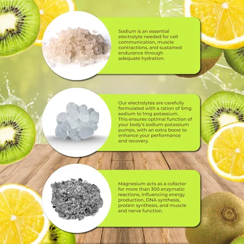 Miniatura 4 de Santa Cruz Paleo Polvo de electrolitos, sabor a limonada de kiwi, mezcla de bebida de hidratación sin azúcar con sal rosa del Himalaya, sal marina