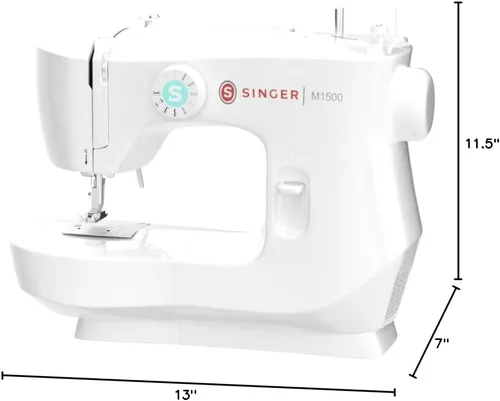 Miniatura 11 de SINGER M1500 Máquina de coser ligera y portátil con kit de accesorios 57 aplicaciones de puntada, luz LED y pespunte de 4 pasos Ideal