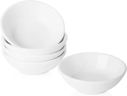 Miniatura 8 de UIBFCWN Paquete de 12 cuencos de cerámica para salsa, platos de salsa de soja de 2 onzas, cuencos/platos de salsa blanca, cuencos para pellizcar