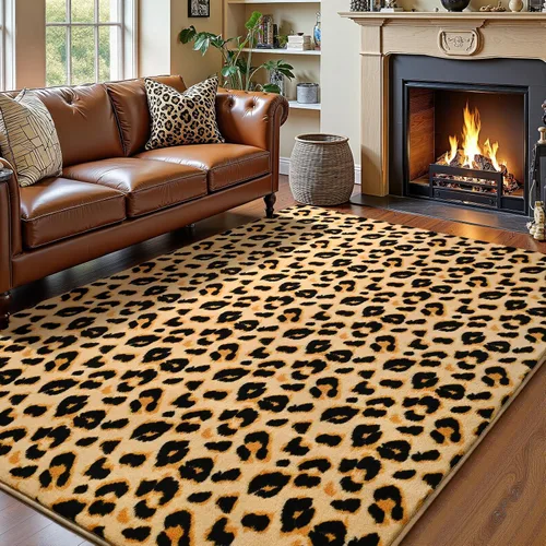 Miniatura 60 de Amearea Alfombras Modernas de Área para Dormitorio Sala de Estar, 4x6 Pies Gris Alfombra de Espuma Viscoelástica Engrosada, Alfombras Mullidas