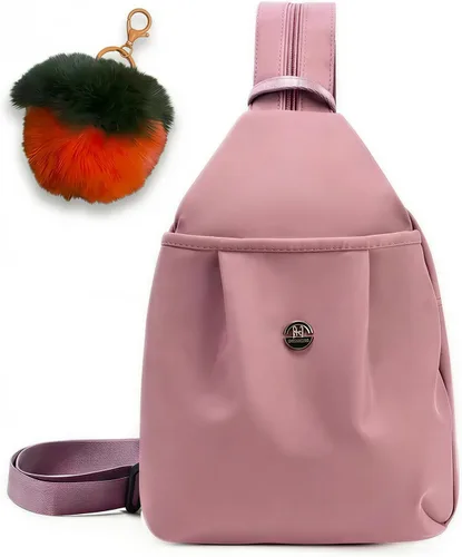 Miniatura 10 de Mini bolsa impermeable de 2 vías, mochila pequeña Oxford con múltiples compartimentos, para mujeres, universitarios, viajeros, viajes con antirrobo
