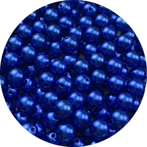 Miniatura 53 de 100 cuentas de perlas para manualidades, perlas de resina de 0.47 pulgadas para hacer joyas, cuentas redondas a granel con agujero para collares