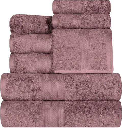 Miniatura 47 de Superior Juego de 2 toallas de baño de fibra larga 100% algodón peinado de 27.64 oz/m², para baño, ducha, cocina, súper suave, afelpado, altamente
