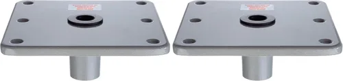 Miniatura 5 de Swivl-Eze Attwood SP-67739 Manivela giratoria para trabar y enganchar de acero inoxidable de 7 pulgadas x 7 pulgadas Base de pedestal para asiento