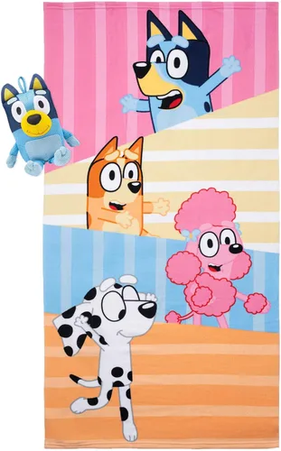 Miniatura 8 de Jay Franco - Juego de toalla de baño Bluey y Bingo & Amigo de baño - Accesorios para bañera para niños - Incluye toalla de microfibra de 25 x 50