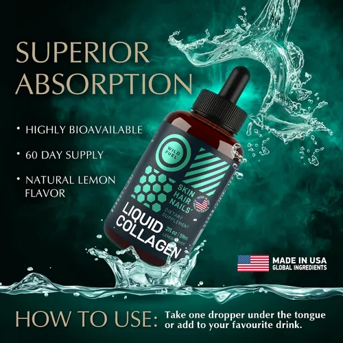 Miniatura 5 de WILD FUEL Paquete de colágeno líquido y bienestar de alta potencia B12