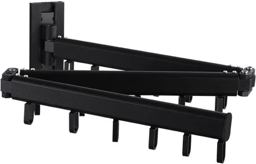 Miniatura 10 de Estante de secado de calcetines de ropa de acero inoxidable con 24 clips, gancho giratorio a prueba de viento para calcetines, brasieres, toallas