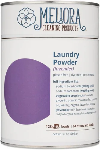 Meliora Productos de limpieza Detergente en polvo para ropa (128 cargas HE), lavanda