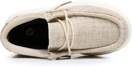 Miniatura 5 de Blikcon Zapatos náuticos casuales para niños y niñas, mocasines ligeros con cordones (bebéniño pequeñoniño grande)