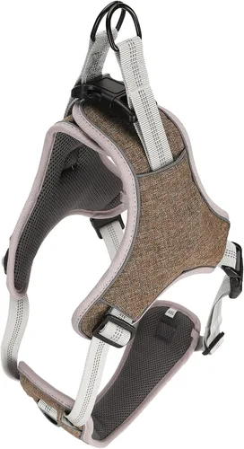 Miniatura 9 de Adjustable Dog Harness, Reflective No Pull Vest with Anti Break Design for Large Medium Dogs, Comfortable Polyester Nylon Chest Strap in Coffee
