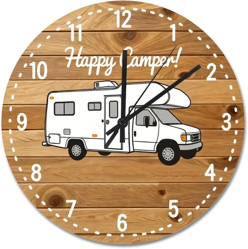 Miniatura 63 de Reloj de pared de madera rústica personalizado de 10 pulgadas, silencioso sin tictac, funciona con pilas, para sala de estar, dormitorio, cocina, En