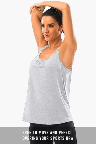 Miniatura 3 de Hibelle Camiseta sin mangas para mujer con cuello redondo y espalda cruzada