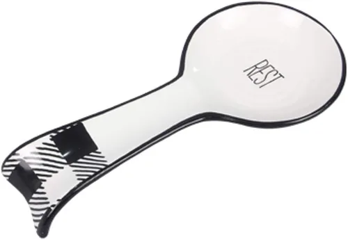 Miniatura 10 de Young's Inc Soporte de cuchara de gnomo de cerámica para estufa y encimera de cocina, duradero y fácil de limpiar, puede contener cucharones