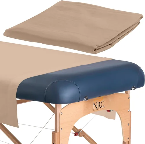 Miniatura 7 de NRG - Sábanas planas de masaje de franela de lujo – Ropa de cama de masaje 100% franela de algodón – 160 GSM, 200 hilos – Algodón suave de doble