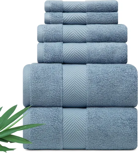 Miniatura 13 de Alusa Home - Toallas de baño ultra suaves y afelpadas de viscosa de bambú - 700 g/m² Paquete de 2 - Extra grande 70x35 pulgadas - Super absorbente