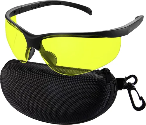 xaegistac Anteojos de seguridad antivaho para disparar, ANSI Z87, protección ocular con estuche rígido